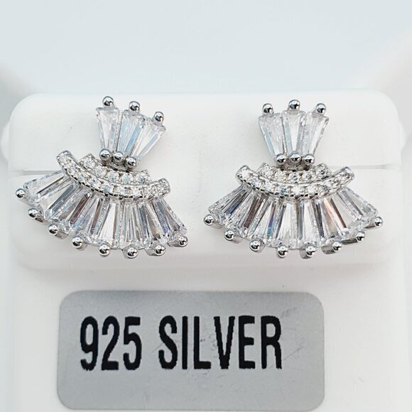 "925 Sterling Silver Cubic Zirconia Earrings, U19254838 - Picture 6 of 11